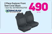 Stingray 2 Piece Explore Front Seat Cover (Black)-Per Set