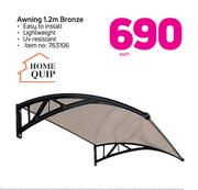 Homequip Awning 1.2m Bronze-Each