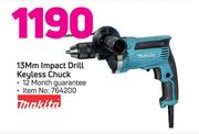 Makita 13mm Impact Drill (Keyless Chuck)