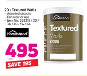 Homestead 20Ltr Textured Walls-Each
