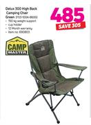 Campmaster Delux 300 High Back Camping Chair Green F03-100A-860G