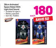 Adventure Wheels 38cm Animated Space Robot With Light And Sound-Each