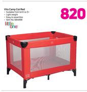 Little One Vito Camp Cot Red