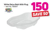 Baby One White Delux Bath With Plug