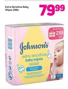 Johnson's Extra Sensitive Baby Wipes-288's