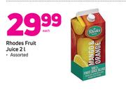 Rhodes Fruit Juice 2Ltr-Each