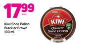 Kiwi Shoe Polish Black Or Brown 100ml-Each
