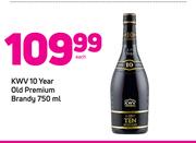 KWV 10 Year Old Premium Brandy 750ml-Each
