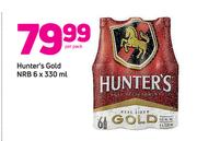 Hunter's Gold NRB 6 x 330ml-Per Pack