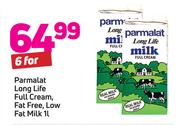 Parmalat Long Life Full Cream Milk, Fat Free, Low Fat Milk 1Ltr-For 6