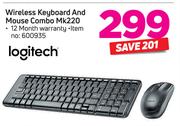 Logitech Wireless Keyboard And Mouse Combo MK220