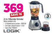 Logik 2 In 1 Blender Grinder RSH-245611-01