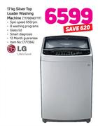LG 17kg Silver Top Loader Washing Machine T1766NEFTF