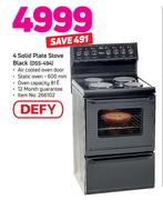 Defy 4 Solid Plate Stove (Black) DSS-494