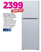 KIC 170Ltr Top Freezer Fridge (White) 518 1