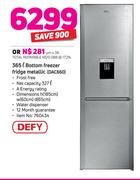 Defy 365Ltr Bottom Freezer Fridge (Metallic) DAC660