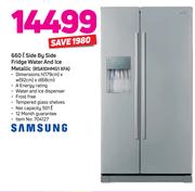 Samsung 660Ltr Side By Side  Fridge With Water And Ice Dispenser (Metallic) RSA1DHMG1XFA