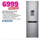 Samsung 330Ltr Bottom Freezer Fridge (Silver) RB29HWR3DSA U