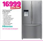 Hisense 720Ltr French Door Fridge (Metallic) H720FS-WD