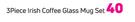 Always Home 3 Piece Irish Coffe Glass Mug Set-Per Set