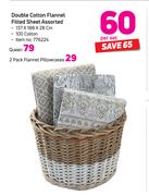 Queen Cotton Flannel Fitted Sheet-Per Set