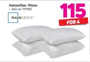 Mainstays Hollowfiber Pillow-For 4