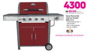 Alva Santa Monica Red 4 Burner Hooded BBQ G628