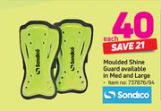 Sondico Moulded Shine Guard Available In Med And Large-Each