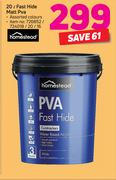 Homestead 20Ltr Fast Hide Matt Pva