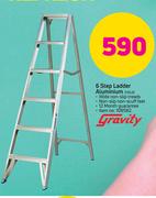 Gravity 6 Step Ladder Aluminium