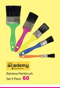 Academy Rainbow Paintbrush Set 5 Piece
