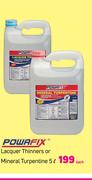 Powafix Lacquer Thinners Or Mineral Turpentine 5Ltr-Each
