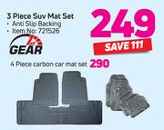 1st Gear 4 Piece Carbon Car Mat Set