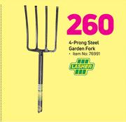 Lasher 4- Prong Steel Garden Fork