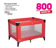 Little One Vito Camp Cot Red-Each