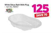Baby Care White Delux Bath With Plug