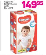Huggies Dry Comfort Nappies Jumbo Size4-60's Pack