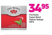 Five Roses Ceylon Blend Tagless Teabags-100's