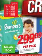 Pampers Active Baby Dry Disposable Nappies/Pants 150's Pack-Per Nappy