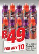 Rascals Fruit Drink Assorted-10 x 300ml