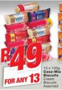 Casa-Mia Biscuits Cream Biscuits Assorted-13 x 150g