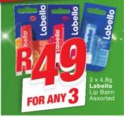 Labello Lip Balm Assorted-3 x 4.5g