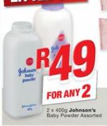 Johnson's Baby Powder Assorted-2 x 400g