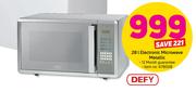 Defy 28L Electronic Microwave (Metallic)