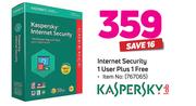 Kaspersky Internet Security 1 User Plus 1 Free
