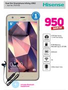 Hisense Dual SIM Smartphone Infinity U962 Including Bluetooth Headphones