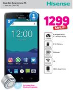 Hisense Dual Sim Smartphone T5 Including Silver Bluetooth Speaker