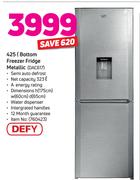Defy 425L Bottom Freezer Fridge (Metallic) DAC617