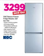 KIC 336L Bottom Freezer Fridge (Metallic) KBF 634 1 ME 