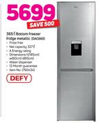 Defy 365L Bottom Freezer Fridge (Metallic) DAC660